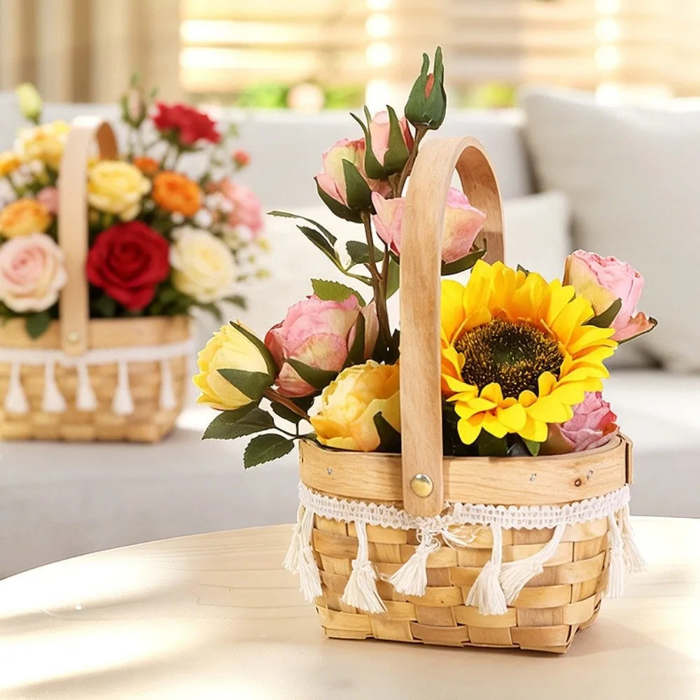 Mini Hand-Woven Wicker Basket – DIY Dollhouse & Storage Wicker Storage Basket Richie's