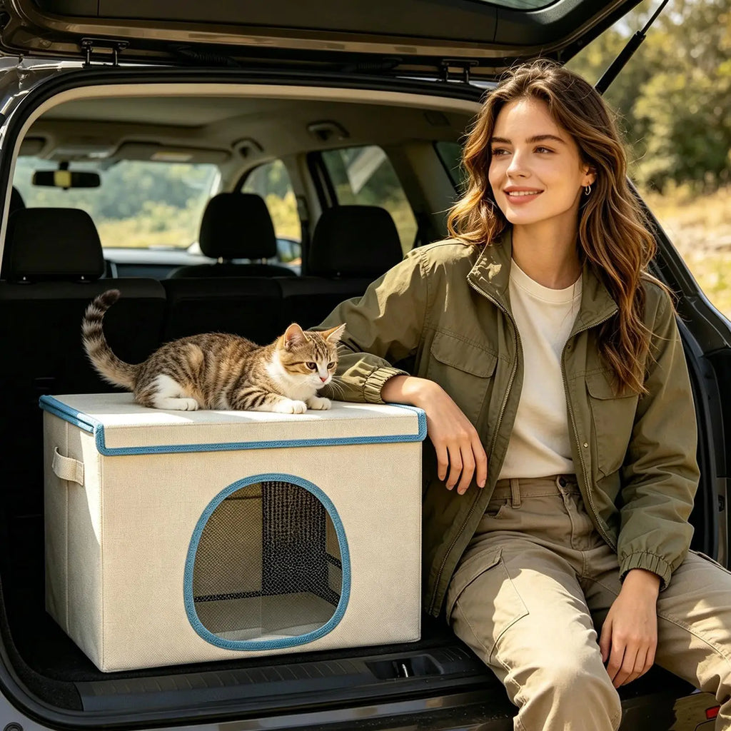 Cooling Cat House & Dog Nest with 6 Ice Packs | Indoor/Outdoor Pet Cooling House Richie's