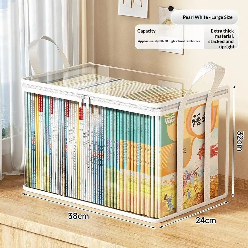 Clear PVC Flip-Top Organizer Box – Large Multi-Purpose Storage Storage Organizer Box Richie's L White