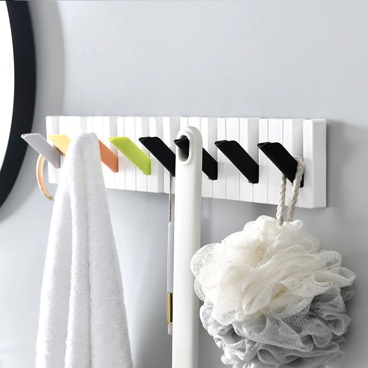 No-Drill Adhesive Wall Hook Rack – Foldable Door Storage Wall Hook Rack Richie's
