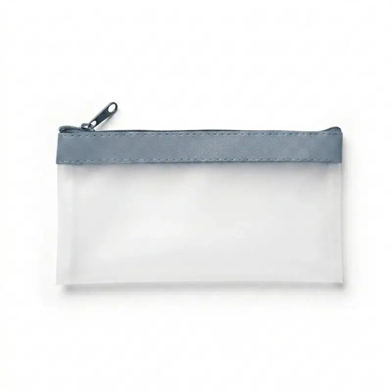 Transparent Frosted Pencil Case Large Capacity Student Bag Pencil Case Richie's Blue