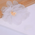10Pcs Organza Flower Appliques 3D Mesh Sewing Patches 5.5cm Fabric Flower Appliques Richie's White