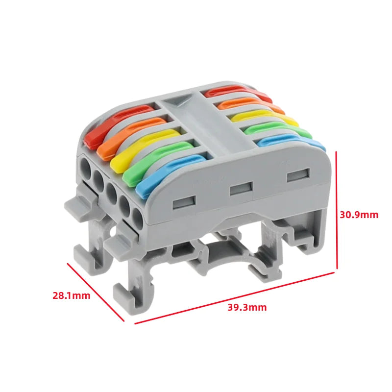 2/3/4/5 Pin Push-In Lever Wire Connector Terminal Block CE Wire Connector Terminal Richie's