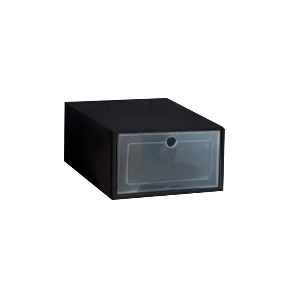 Transparent Stackable Shoe Box PP Drawer Organizer Dustproof Shoe Storage Box Richie's Black