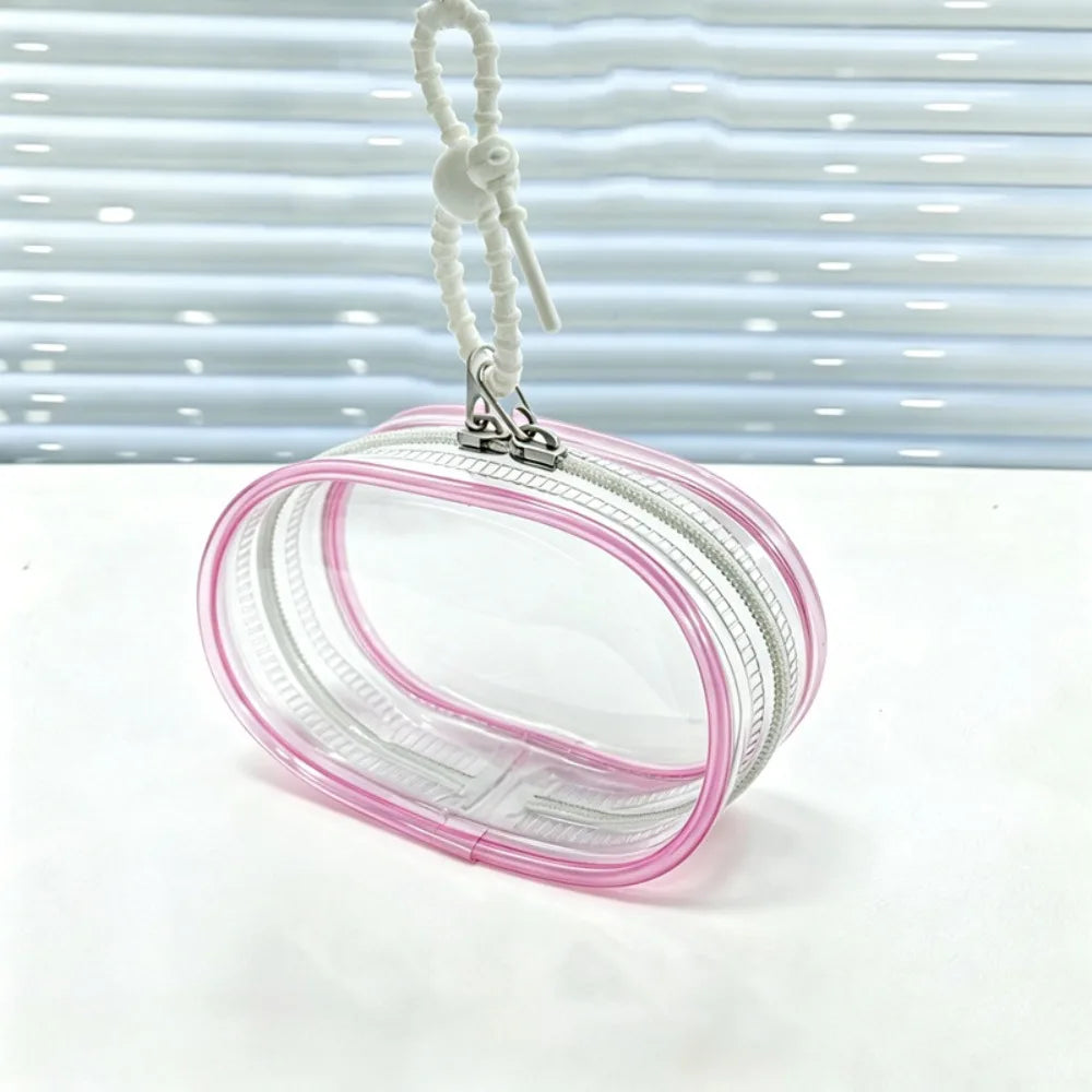 Transparent PVC Pet Food Pouch with Zipper & Hanging Loop Pet Treat Pouch Richie's Light Pink 2