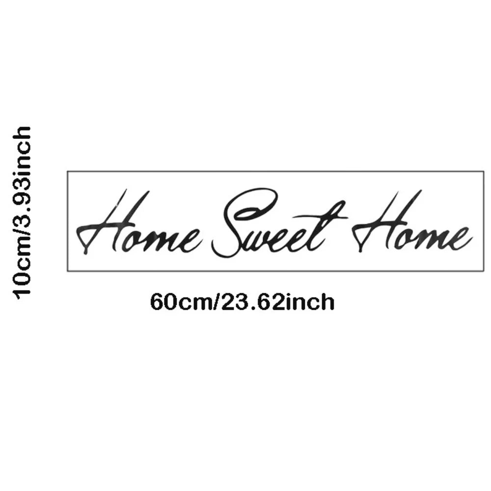 PVC Black Letter Wall Stickers 10x60cm – Self-Adhesive Decals Wall Decal Sticker Richie's