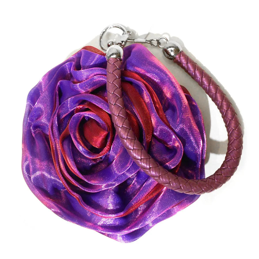 Vintage Floral Rose Evening Clutch Bag | Bridal Wedding Purse Evening Clutch Bag Richie's PURPLE