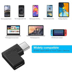 90° USB-C Female to Female Adapter | 10Gbps Fast Charging USB-C Adapter Richie's