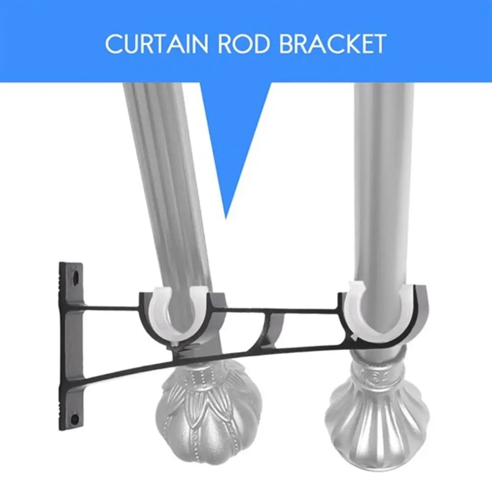 Aluminum Curtain Rod Bracket – Single & Double Hang Curtain Rod Bracket Richie's
