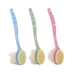 Loofah & Bristle Bath Body Brush – Long Handle Shower Scrubber Bath Body Brush Richie's