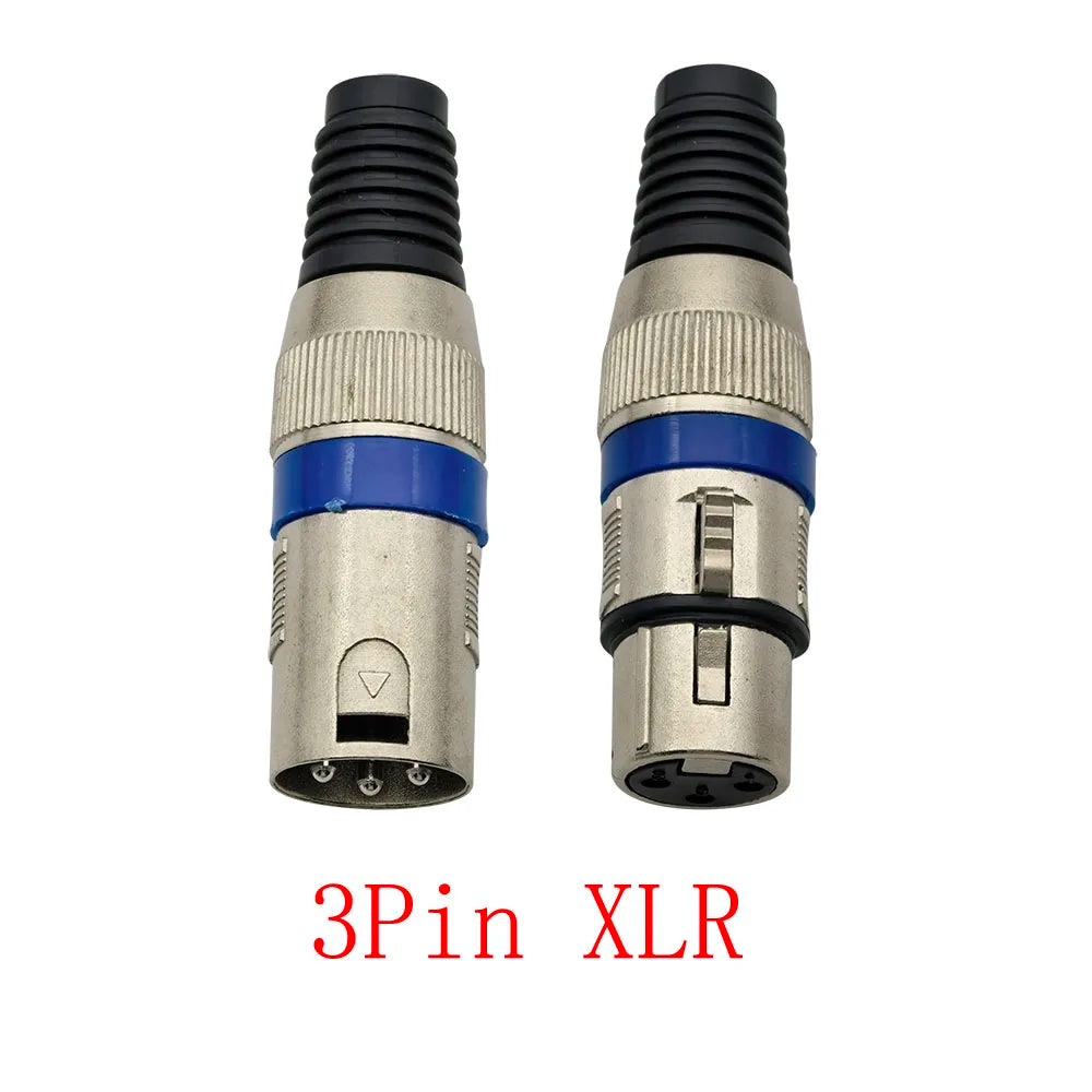 3-Pin XLR Male Female Connectors – Microphone Cable Plug Socket XLR Audio Connector Richie's