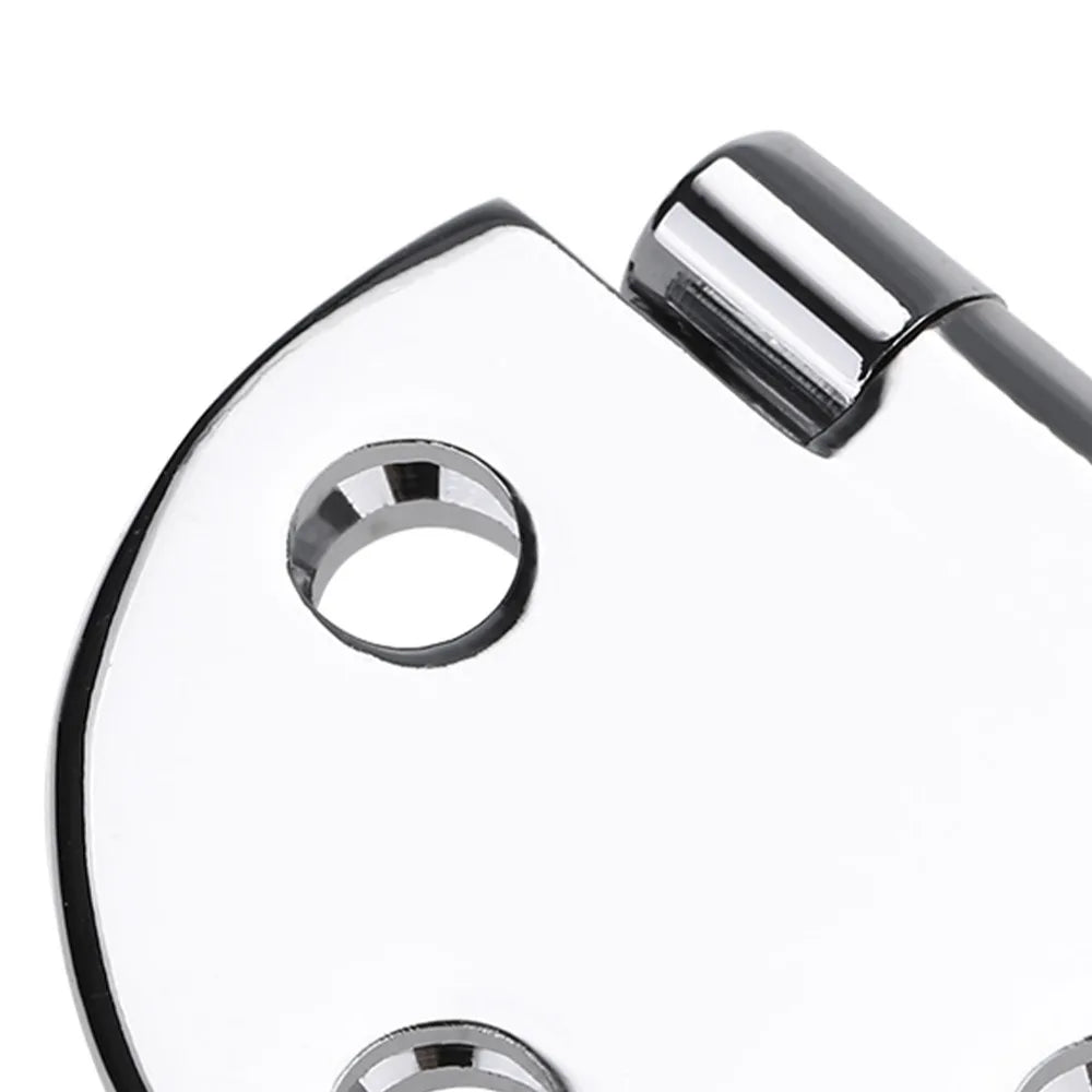 2pcs 180° Round Hatch Hinges Chrome Brass – Marine & Cabinet Round Hatch Hinges Richie's