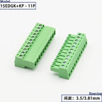15EDGK PCB Screw Terminal Block 2–24 Pin Plug-In Connector Set PCB Terminal Block Richie's 11P 3.81MM 1 Set