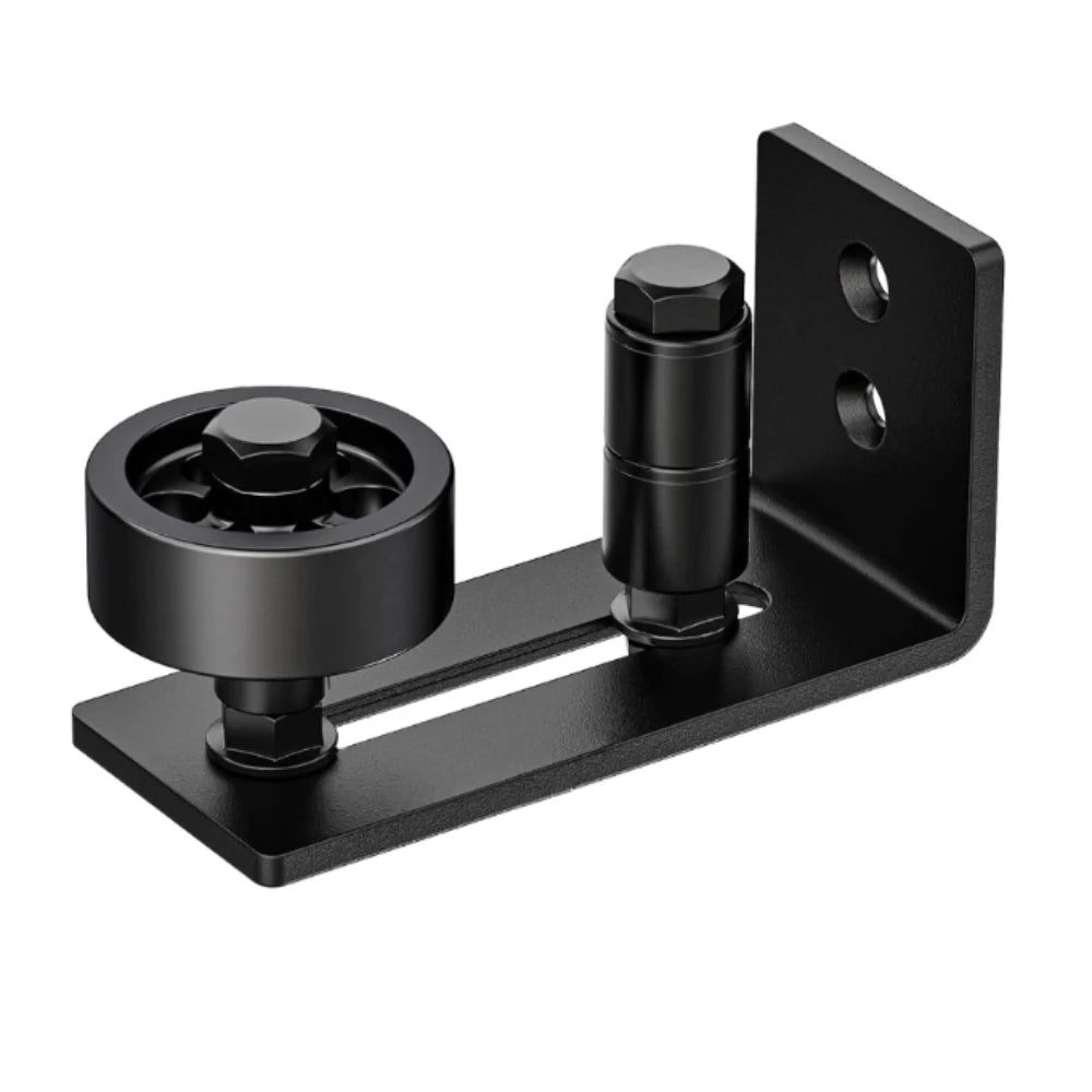 Sliding Barn Door Bottom Floor Guide – Adjustable Roller Mount Barn Door Floor Guide Richie's black