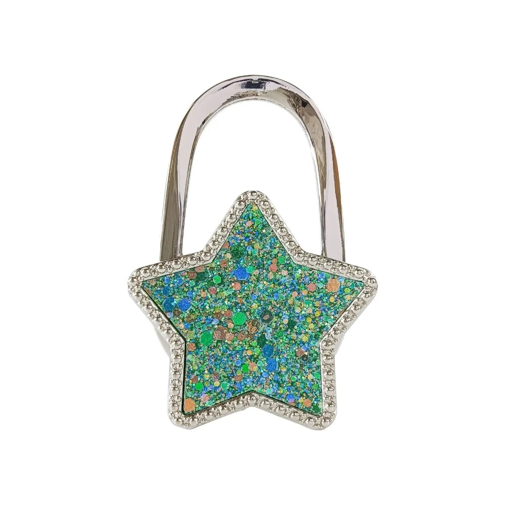 Foldable Star Handbag Hook – Zinc Alloy Purse Hanger for Table Handbag Hook Hanger Richie's 06