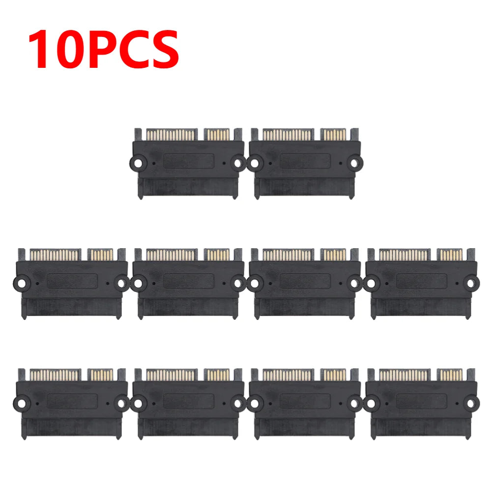 SATA 22-Pin Male to Female Power Data Adapter Converter SATA Cable Adapter Richie's 10PCS