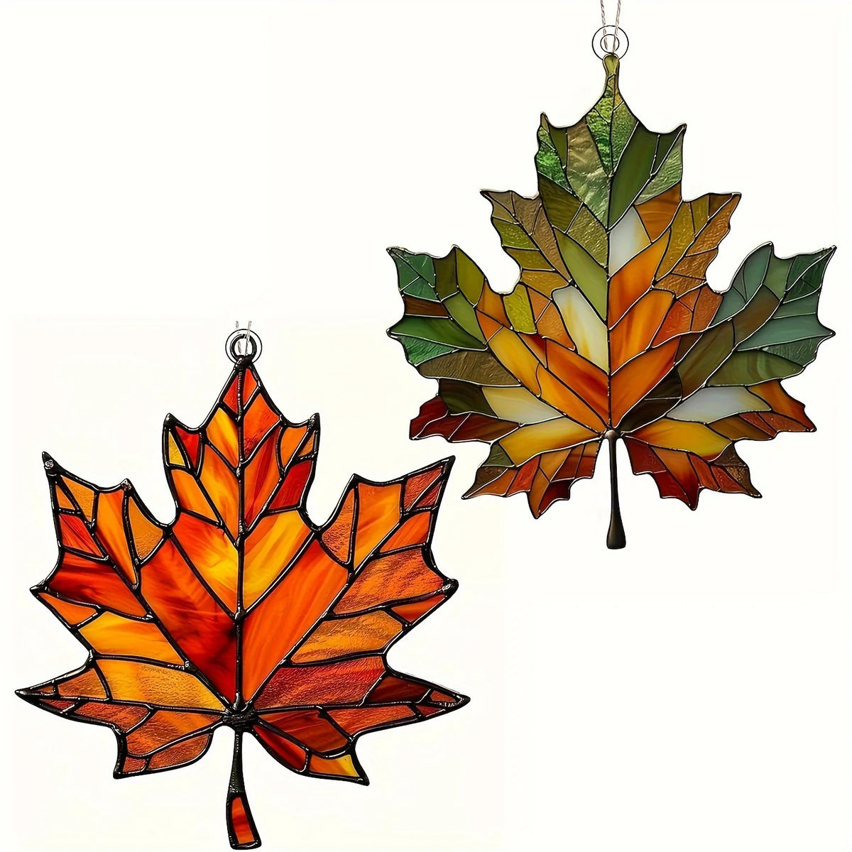 Acrylic Maple Leaf Light Catcher – Thanksgiving Autumn Decor Seasonal Light Catcher Richie's Two styles