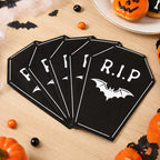 Halloween Coffin Shaped Paper Napkins R.I.P. Bat Design 20/40pcs Halloween Party Napkins Richie's