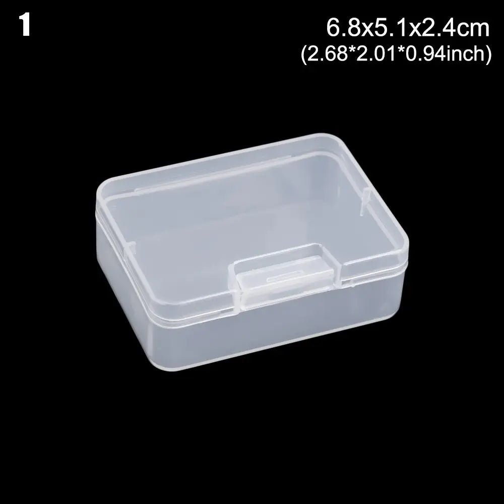 Clear Plastic Storage Boxes – 4 Sizes, Jewelry, Beads & Crafts Storage Box Richie's 6.8x5.1x2.4cm