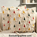 2-Pack 3D Christmas Tree Embroidered Plush Pillow Covers 18" Cushion Cover Set Richie's 2pcs