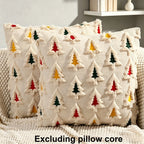 2-Pack 3D Christmas Tree Embroidered Plush Pillow Covers 18" Cushion Cover Set Richie's 2pcs