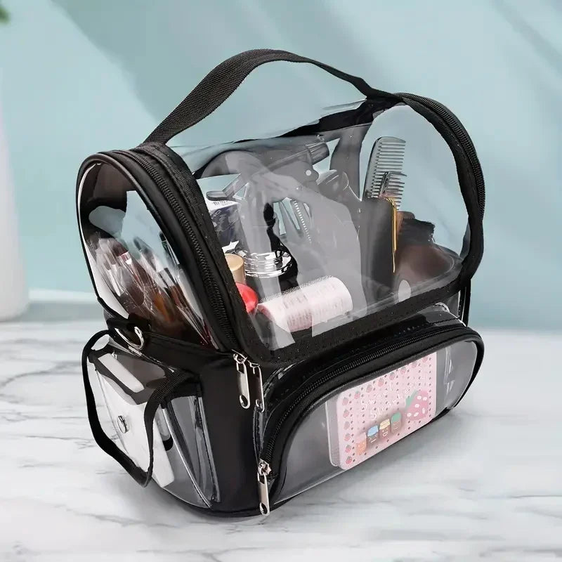 Clear Makeup Brush Holder Backpack | Waterproof Travel Case Cosmetic Organizer Bag Richie's