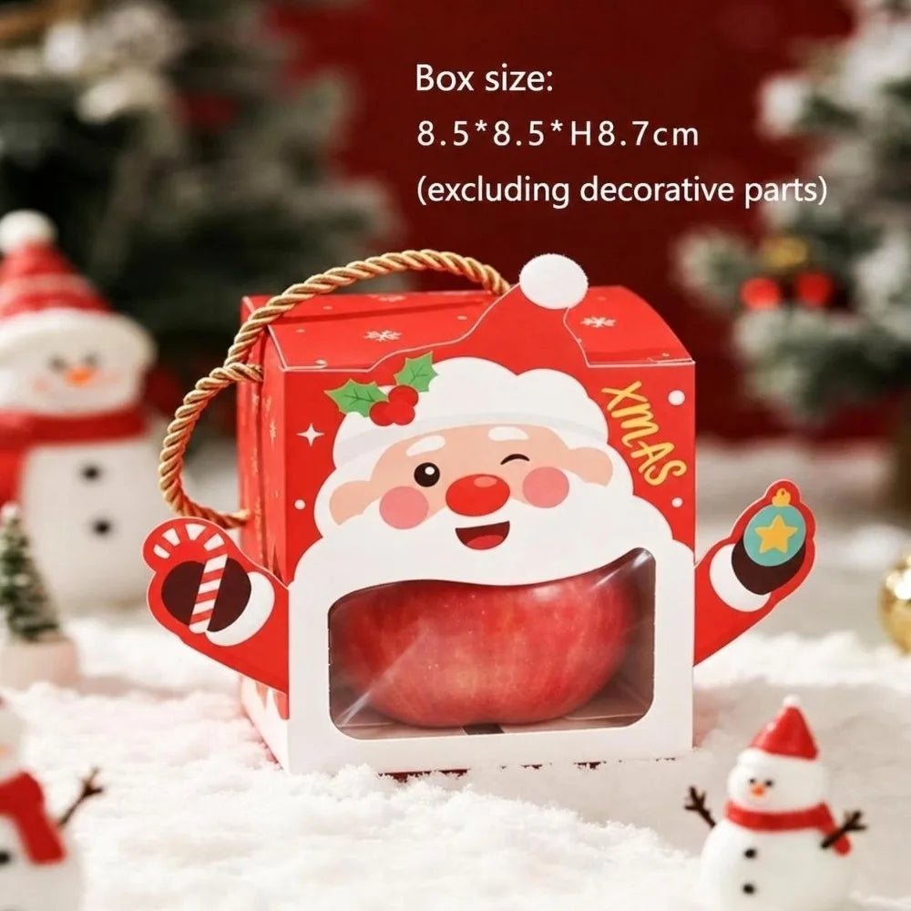 5-Pack Santa Christmas Candy Gift Boxes with Carry Handle Christmas Gift Box Richie's A 8.5x8.5x8.7cm
