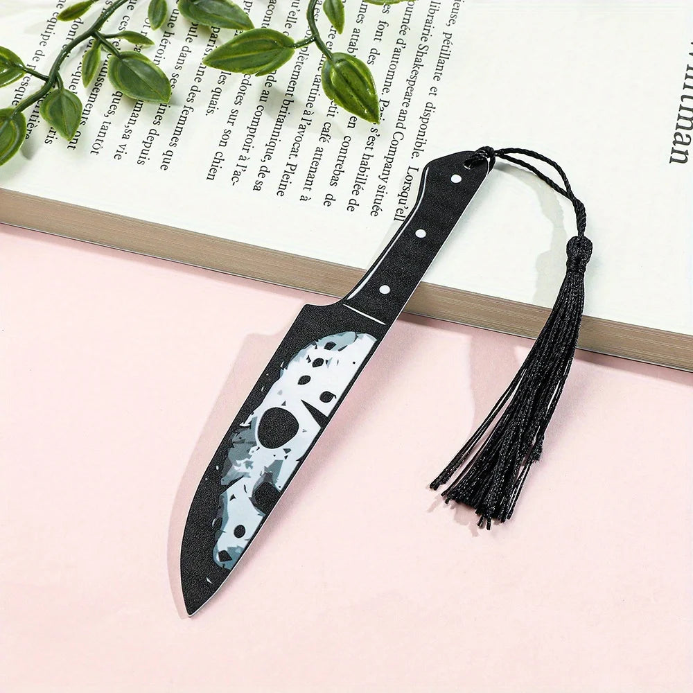 Gothic Bookmark with Black Tassel | Horror Halloween Gift Gothic Bookmark Richie's