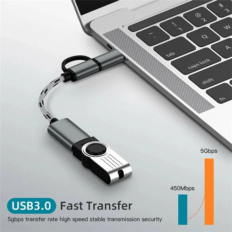 2-in-1 USB 3.0 OTG Cable Type-C & Micro USB to USB-A | 5Gbps OTG Adapter Cable Richie's