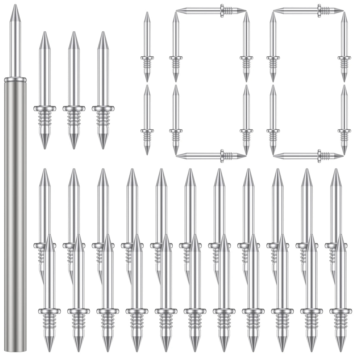 Double-Head Seamless Skirting Nails – Rust-Proof Metal Fixator Skirting Finishing Nails Richie's 1 Rod 100 nails