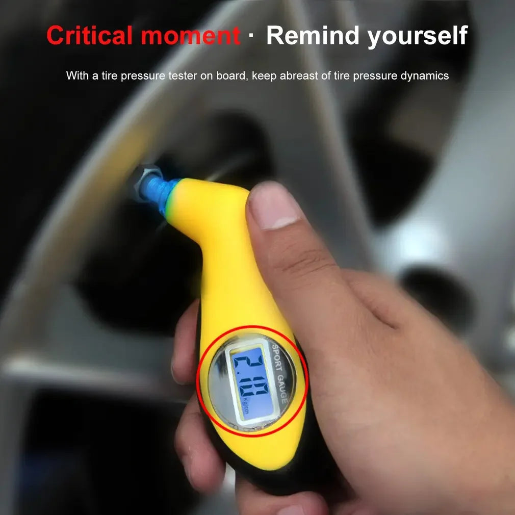 LCD Digital Tire Pressure Gauge 0–100 PSI | Car & Motorcycle Tire Pressure Gauge Richie's