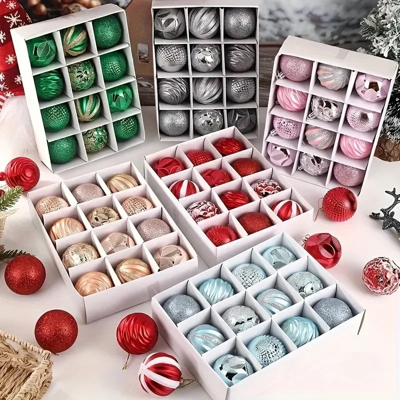 12 Pcs Christmas Ball Ornaments Set – Xmas Tree Décor Gift Christmas Ornament Set Richie's