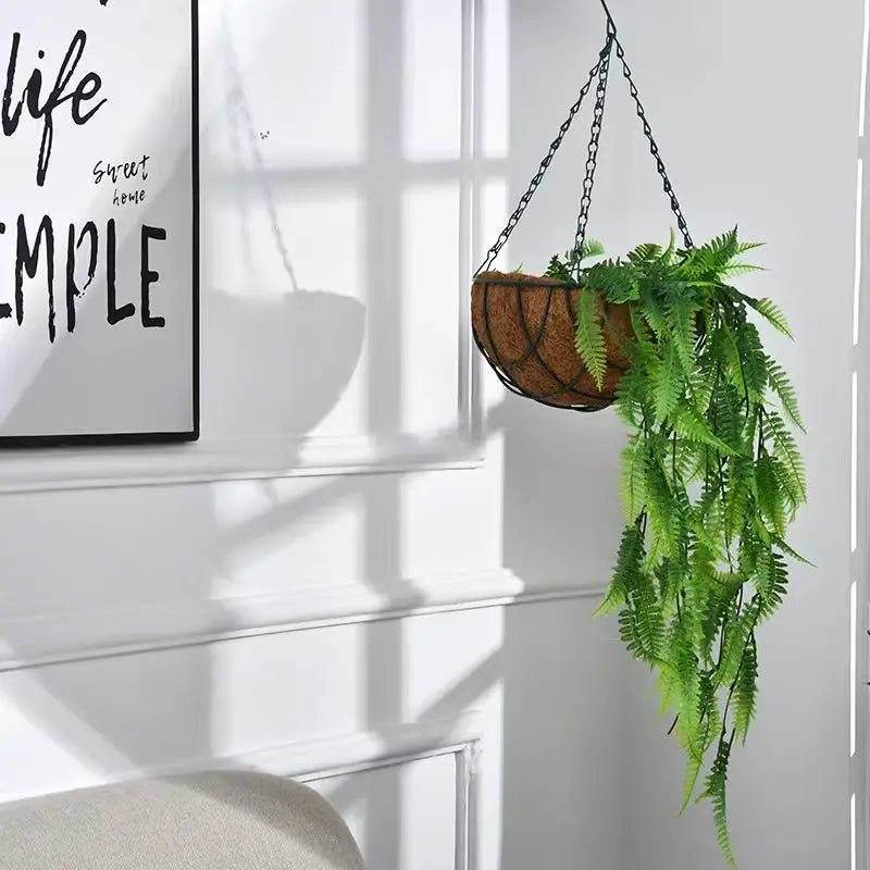 Iron Hanging Basket Flower Pot – Wall Garden & Courtyard Decor Hanging Basket Planter Richie's