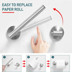Stainless Steel Gold Wall Mount Toilet Paper Holder Toilet Paper Holder Richie's