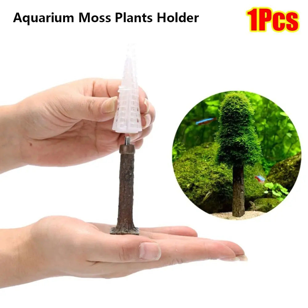 Mini Christmas Tree Aquarium Moss Plant Holder | Tank Decor Aquarium Plant Holder Richie's