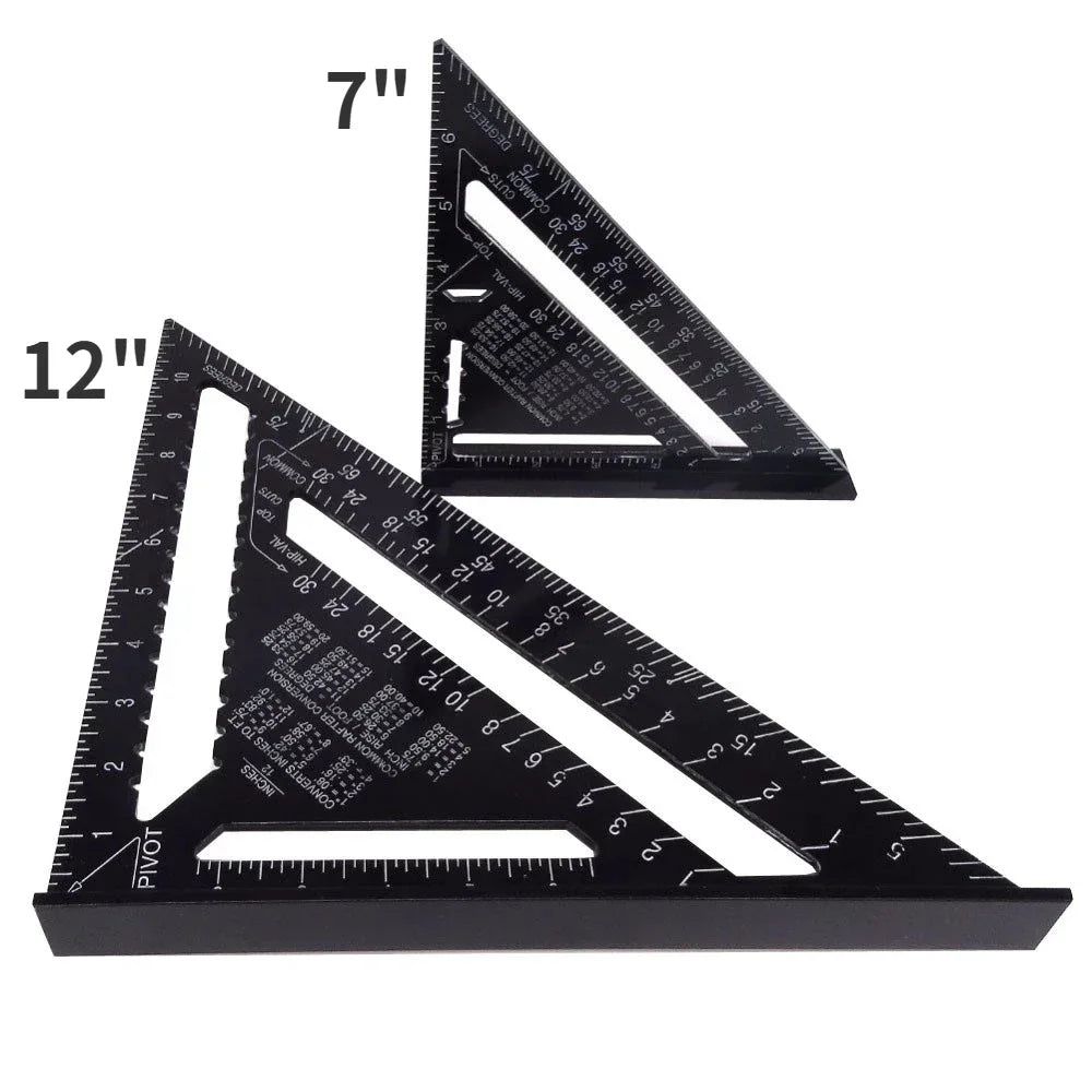 7"/12" Aluminum Carpenter Square Protractor Miter Saw Guide Carpenter Square Richie's