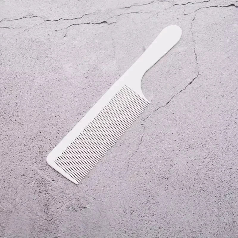 Flat Top Hair Cutting Comb – Heat Resistant Antistatic Salon Hair Styling Comb Richie's White