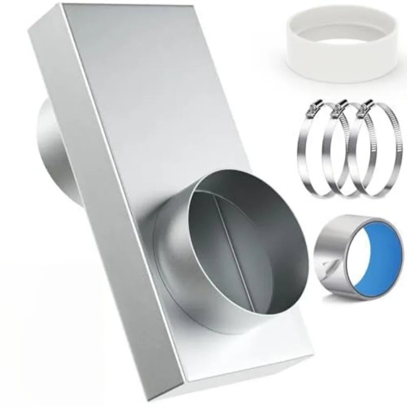 Telescoping Dryer Vent Connector Kit – Flexible Duct Adapter Dryer Vent Connector Richie's Silver