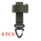 Tactical Glove Hanging Buckle Hook – Outdoor Camping Clip Tactical Gear Clip Richie's 8Pcs green One Size