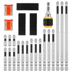 27-Pc Magnetic Screwdriver Drill Bit Set – Alloy Steel Screwdriver Bit Set Richie's 24pcs set