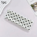 Polka Dot Sports Headband for Women – Sweat-Wicking Yoga Gym Sports Headband Richie's white 1pc