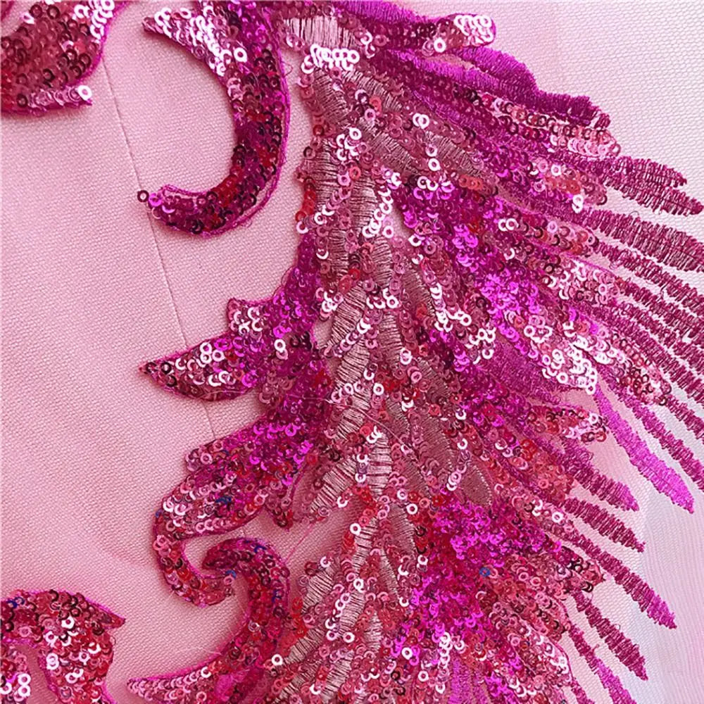 Phoenix Feather Sequined Embroidery Patch – DIY Sew-On Embroidery Patch Richie's
