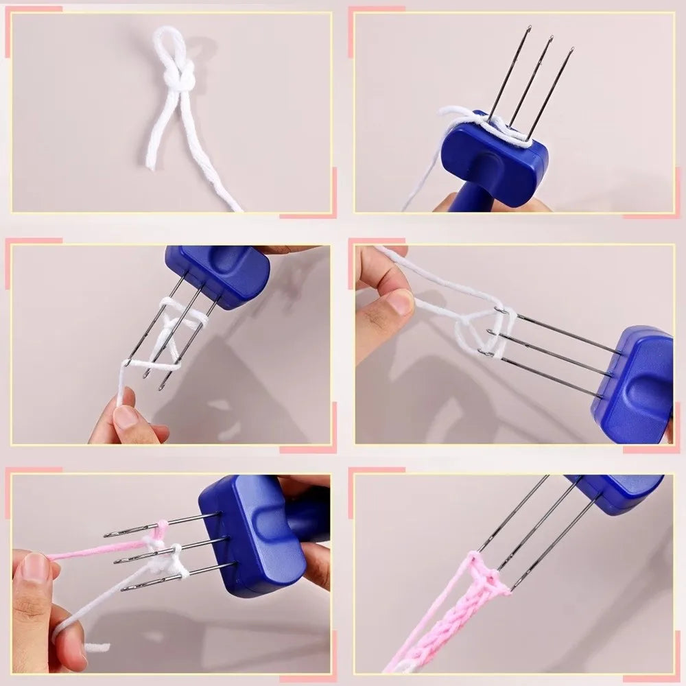 Ergonomic Latch Hook Tool – Portable Cord Knitting Hook Latch Hook Knitting Tool Richie's