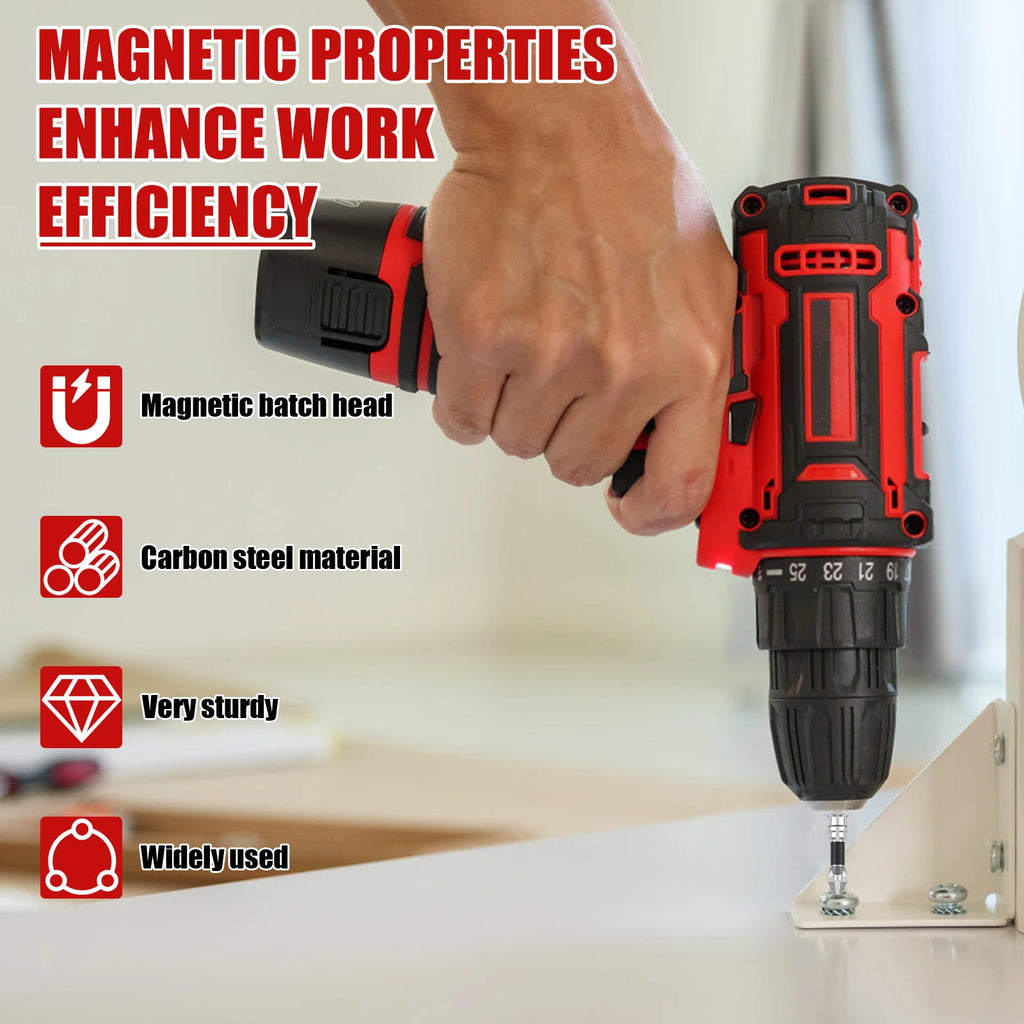Magnetic Screwdriver Drill Bit Set – Anti-Slip, 6 or 12 Pc Screwdriver Bit Set Richie's