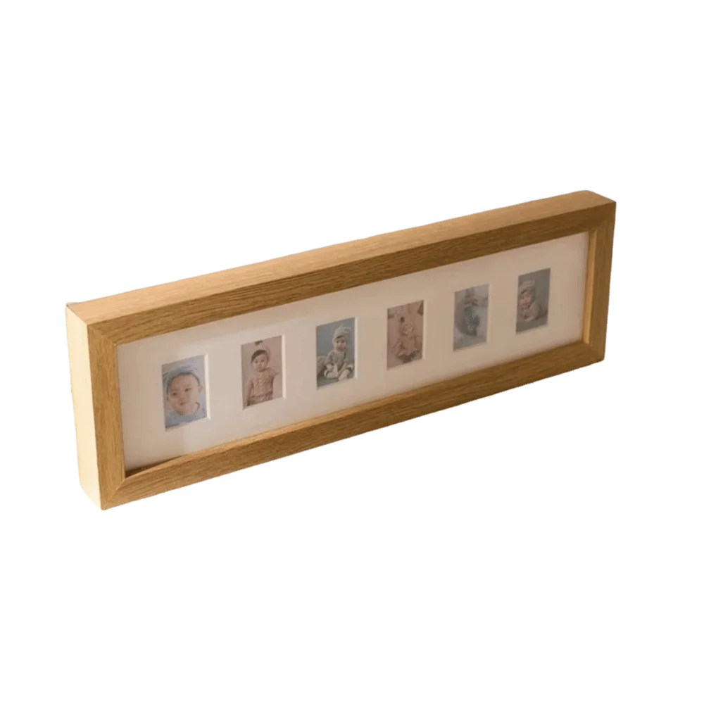 Wooden Multi-Opening Photo Frame – Baby Keepsake Gift Multi-Photo Picture Frame Richie's 6 holes