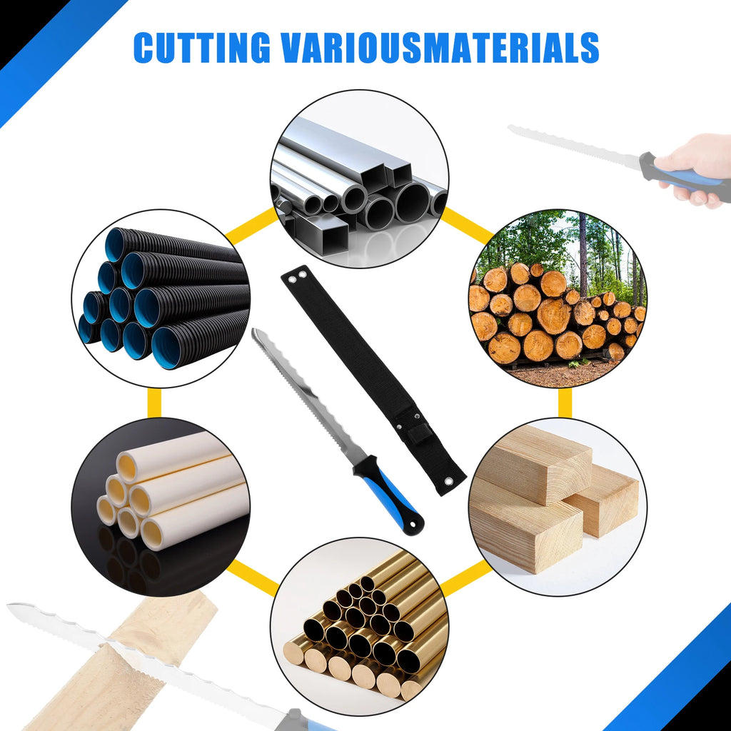 Insulation Knife with Sheath – Double Sided Serrated Foam Cutter Insulation Cutting Knife Richie's