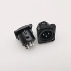 10Pcs 3-Pin XLR Male Female Connectors Black Metal Solder XLR Audio Connector Richie's