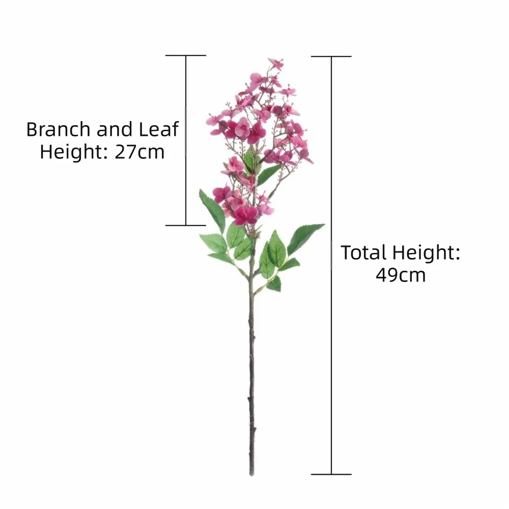 Artificial Peach Blossom Branch 49cm | Faux Floral Home Decor Artificial Flower Branch Richie's