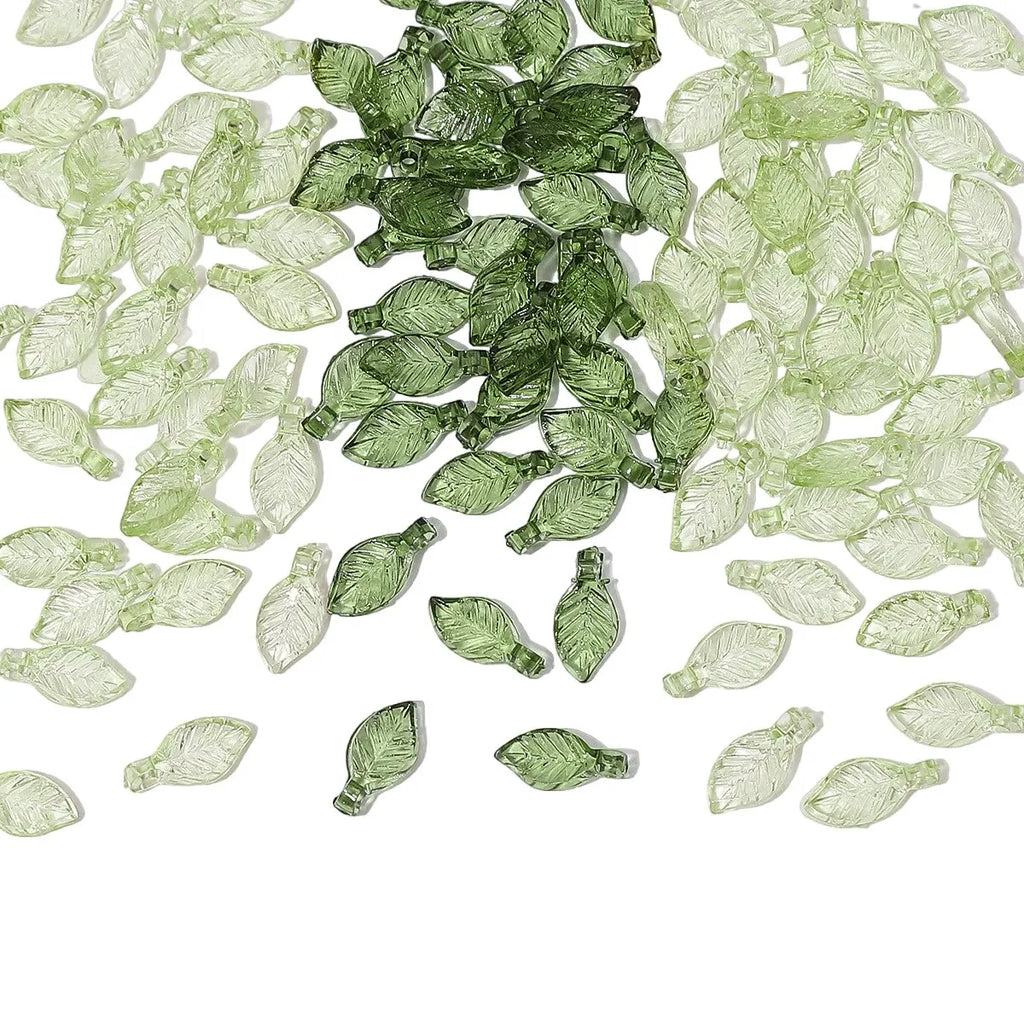 100pcs Acrylic Leaf Beads for DIY Jewelry Making & Crafts Craft Beads Richie's
