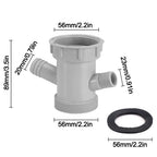 Kitchen Sink Drain Connector Threaded Nut Sealing Gasket Adapter Drain Pipe Adapter Richie's Type--H